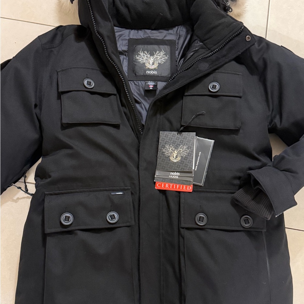 Nobis Barry Men's Black Parka size XL, New condition